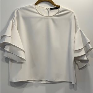 Zara White Blouse